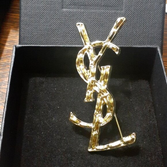 YSL YVES SAINT LAURENT BROOCH NIB - Picture 3 of 12
